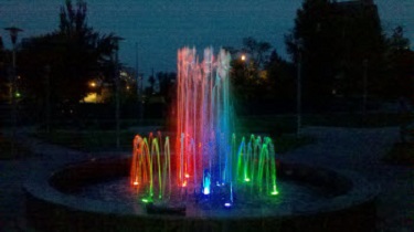 Киев. Парковый городок. 2011. Светодинамический фонтан.
